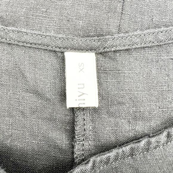 Anthropologie Amazhiyu Black 100% Linen Crew Neck Dress XS - Picture 5 of 5